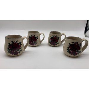 Home & Garden Party Stoneware 2005 Apple Creamer, Sugar, & 4 Mug Set